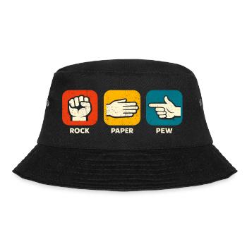 Stone Paper Pew Funny Weapon 2nd Constitutional Attachment - Bucket Hat - black - Front - Lela (165cm)