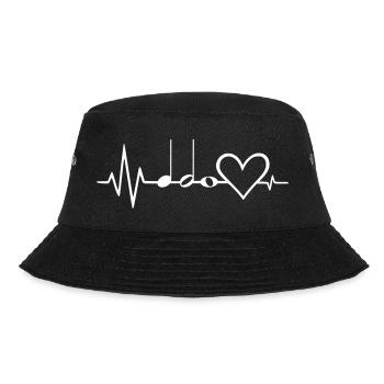 Quarter, Half, Whole – Love Notes with a Heartbeat - Bucket Hat - black - Front - Lela (165cm)