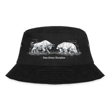 Data-Driven Discipline: Bulle & Bär Design - Bucket Hat - Schwarz - Vorne - Lela (165cm)