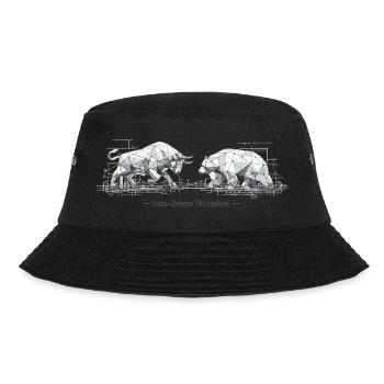 Data-Driven Discipline: Bulle & Bär Design - Bucket Hat - Schwarz - Vorne - Lela (165cm)