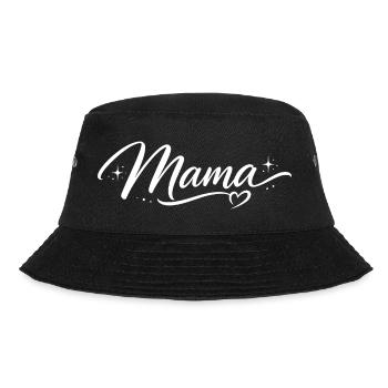 Mama Drehbuch Herz Sterne | Chic Mom Geschenk - Bucket Hat - Schwarz - Vorne - Lela (165cm)