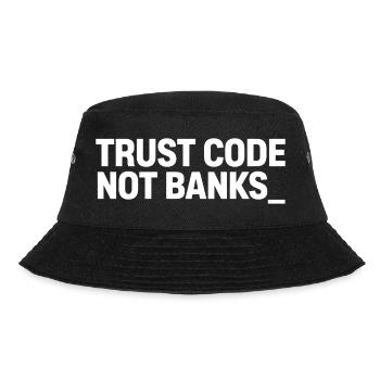 Trust Code Not Banks Shirt – Crypto Streetwear - Bob - noir - Devant - Lela (165cm)