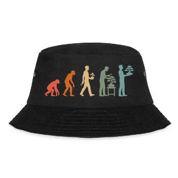 Japanese Bonsai Tree Plant Vintage Evolution - Bucket Hat - black - Front - Lela (165cm)