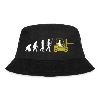 Evolution zum Staplerfahrer - Bucket Hat - Schwarz - Vorne - Lela (165cm)