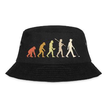 Hockey Evolution Lustiges Eishockeyspieler-Geschenk - Bucket Hat - Schwarz - Vorne - Lela (165cm)