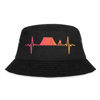 Camping Tent Sunset Heartbeat Tent - Bucket Hat - black - Front - Lela (165cm)