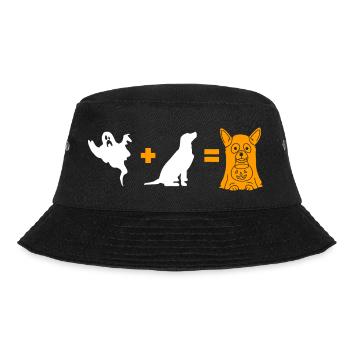 Funny Halloween Dog Ghost - Halloween Dog - Bucket Hat - Schwarz - Vorne - Lela (165cm)
