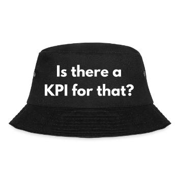 Gibt es einen KPI für dieses lustige Bürohemd. - Bucket Hat - Schwarz - Vorne - Lela (165cm)