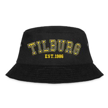 Tilburg gegründet 1986 - Bucket Hat - Schwarz - Vorne - Lela (165cm)