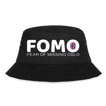 FOMO Oslo - Bucket Hat - Schwarz - Vorne