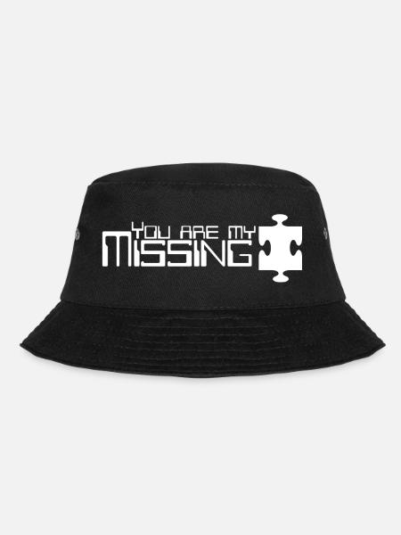 Du bist mein fehlendes Puzzleteil - Bucket Hat - Schwarz