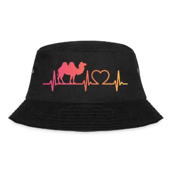 kamel herzschlag - Bucket Hat - Schwarz - Vorne