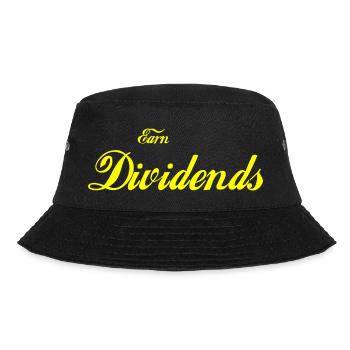 Earn Dividends (yellow) - Bucket Hat - black - Front - Lela (165cm)