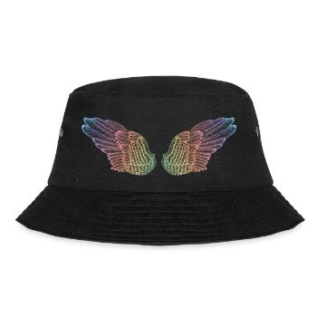 rainbow wings flight mode - Bucket Hat - black - Front - Lela (165cm)