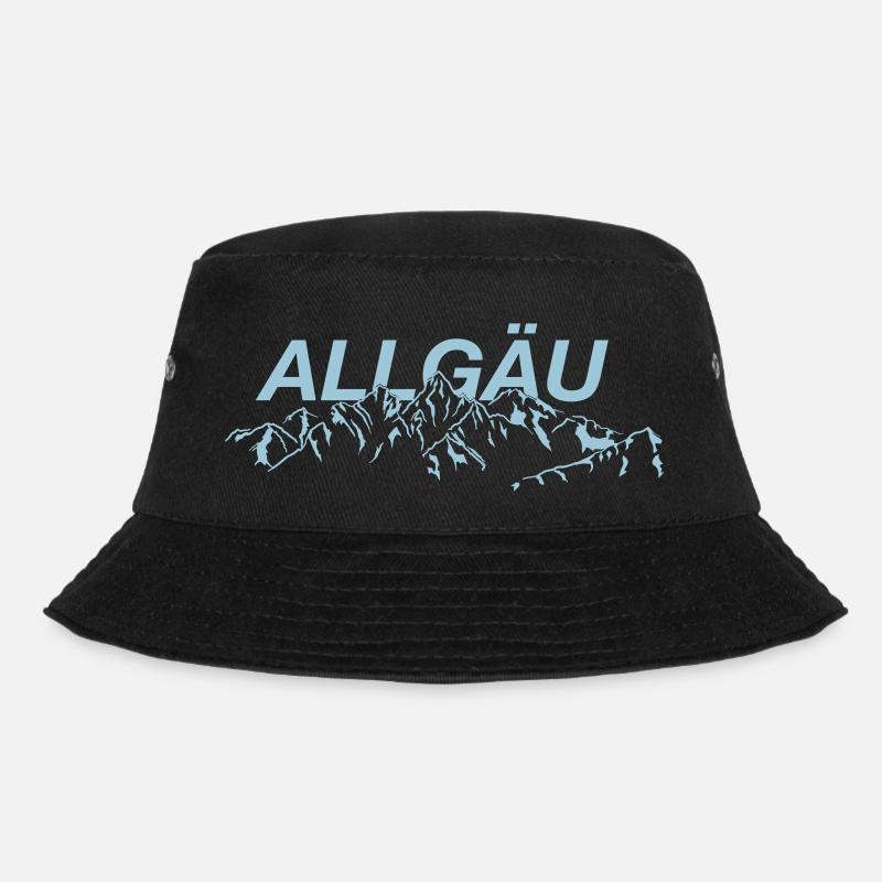 Allgäuer Berge - Bucket Hat - Schwarz