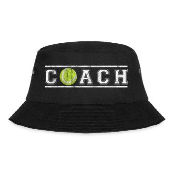 Tennis Trainer - Tennis Coach Shirt Gift - Bucket Hat - black - Front - Lela (165cm)
