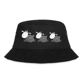 Three sheep are best friends - sheep - lamb - Bucket Hat - black - Front - Lela (165cm)