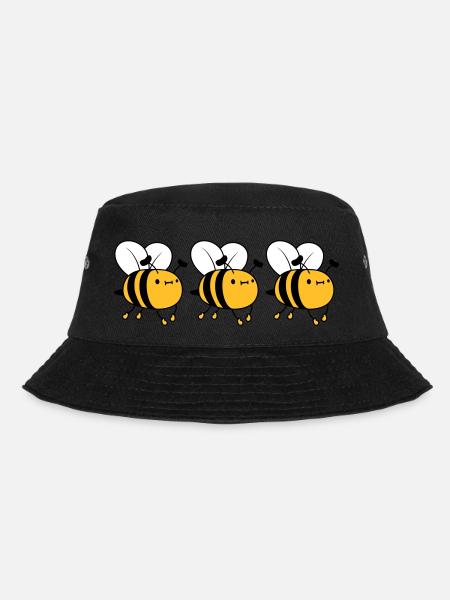 3 fleissige Bienen - Bucket Hat - Schwarz
