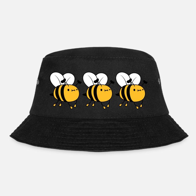 3 fleissige Bienen - Bucket Hat - Schwarz
