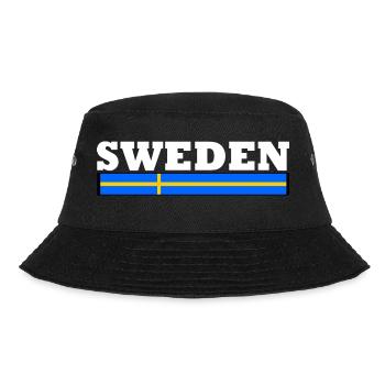 Schweden Flagge - Bucket Hat - Schwarz - Vorne - Lela (165cm)