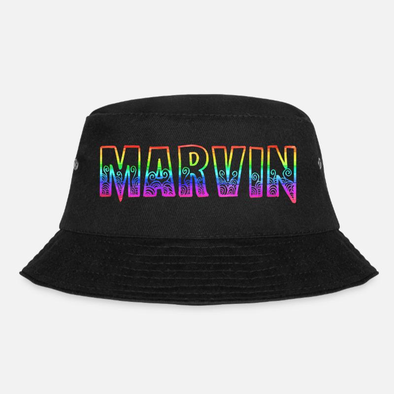 marvin rs regenbogen - Bucket Hat - Schwarz