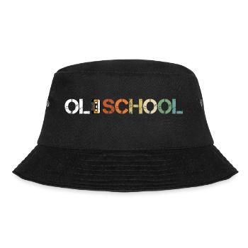 Old School Cassette - Vintage - Bucket Hat - black - Front - Lela (165cm)