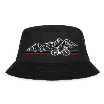 Road bike cycling retro - Bucket Hat - black - Front - Lela (165cm)