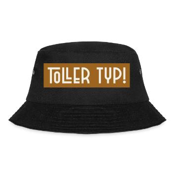 Toller Typ Schrift Spruch - Bucket Hat - Schwarz - Vorne - Lela (165cm)