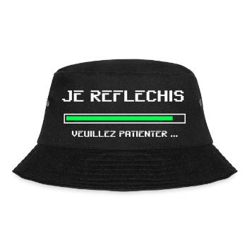 Je réflechis veuillez patienter fun humour cadeau - Bob - noir - Devant - Lela (165cm)