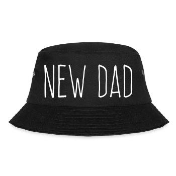 New Born New Dad - gift for fresh father - Bucket Hat - black - Front - Lela (165cm)