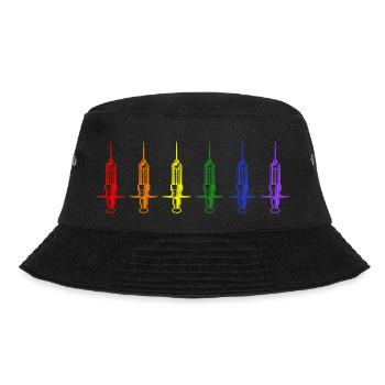 lgbt krankenschwester nursing spritze medizin bunt - Bucket Hat - Schwarz - Vorne - Lela (165cm)