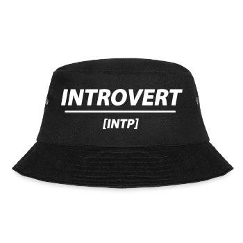 Introverted - INTP - Character Calm - Bucket Hat - black - Front - Lela (165cm)
