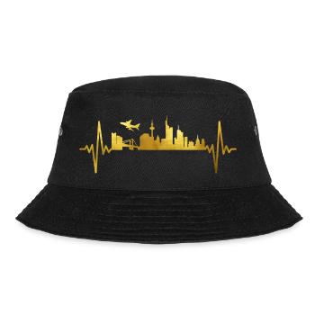 Frankfurt Skyline Heartbeat - Bucket Hat - black - Front - Lela (165cm)