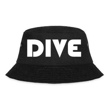 dive diver freediving taucher tauchen Symbol Logo - Bucket Hat - Schwarz - Vorne - Lela (165cm)