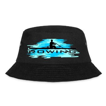 Rudern, Ruderer und Wasser - Bucket Hat - Schwarz - Vorne - Lela (165cm)