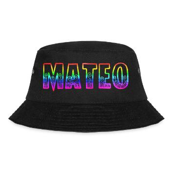 mateo rs regenbogen - Bucket Hat - Schwarz - Vorne - Lela (165cm)