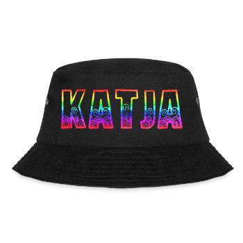 katja rs regenbogen - Bucket Hat - Schwarz - Vorne - Lela (165cm)