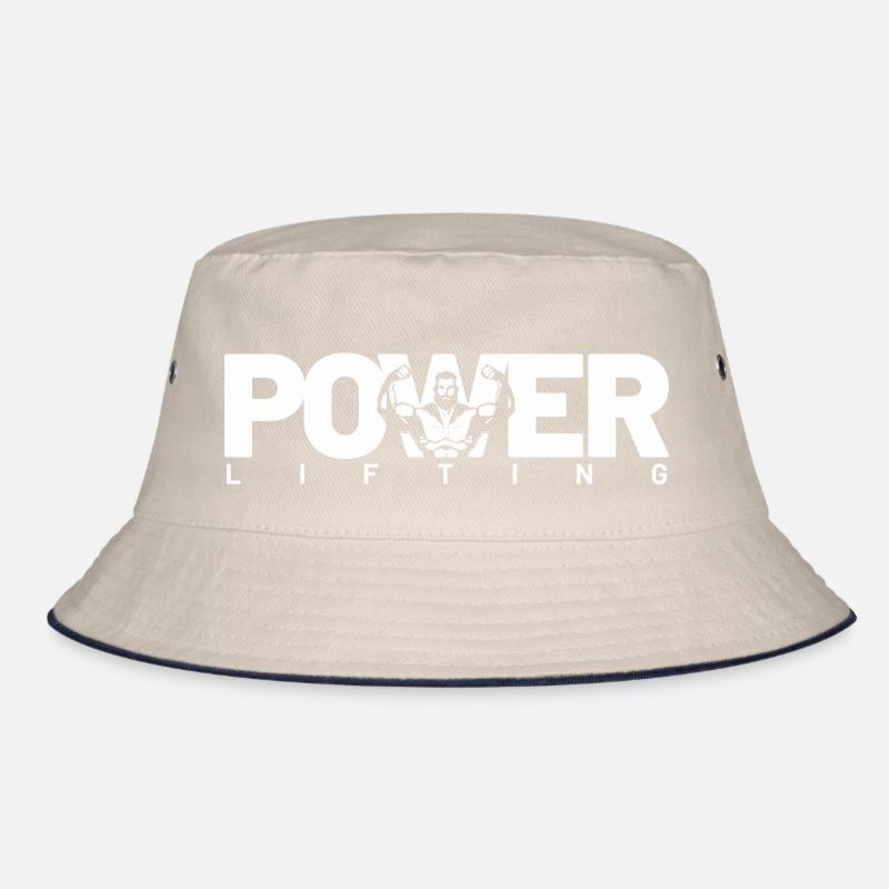 power lifting white Bucket Hat