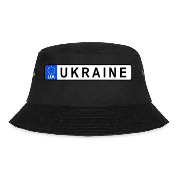 Ukraine in the European Union, license plate - Bucket Hat - black - Front - Lela (165cm)