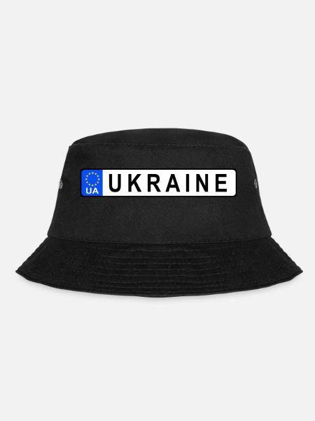 Ukraine in der Europäischen Union, Kfz-Kennzeichen - Bucket Hat - Schwarz