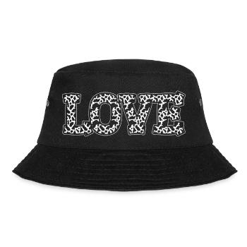 Cow Pattern Cow Spots Cow Lover Gift Cow - Bucket Hat - black - Front - Lela (165cm)
