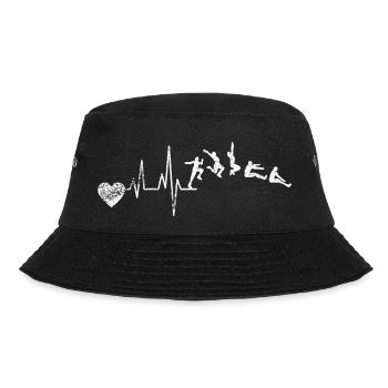 Weitsprung Weitspringer Hochsprung Dreisprung - Bucket Hat - Schwarz - Vorne - Lela (165cm)