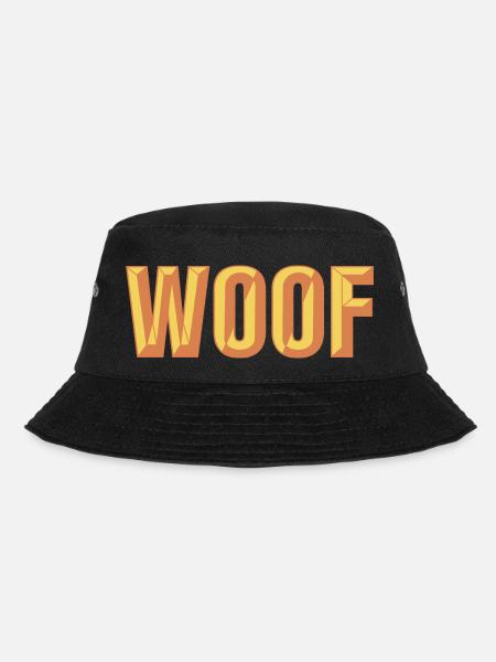 Conception de texte biseauté Woof - Bob - noir