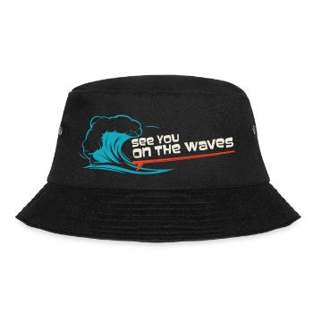 see you on the waves design - Bucket Hat - black - Front - Lela (165cm)