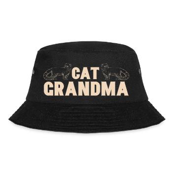 Katzen Mama Katzen Oma Großmutter Mutter Mom Katze - Bucket Hat - Schwarz - Vorne - Lela (165cm)