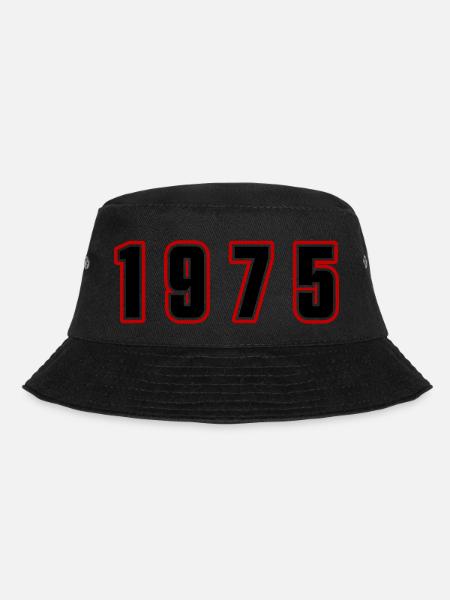 1975 Jahr Zahl - Bucket Hat - Schwarz