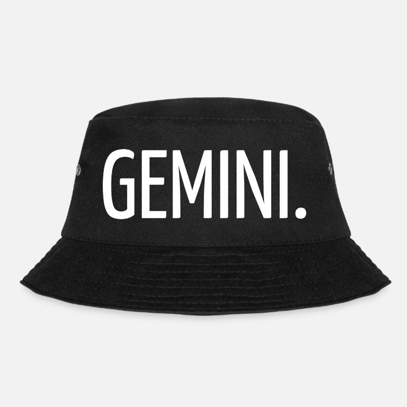 Zwillinge - Bucket Hat - Schwarz