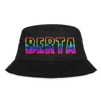 berta rs regenbogen - Bucket Hat - Schwarz - Vorne - Lela (165cm)