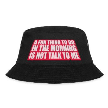 not talk to me - Bucket Hat - black - Front - Lela (165cm)