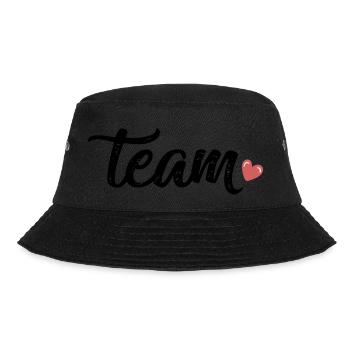 team herz - Bucket Hat - Schwarz - Vorne - Lela (165cm)